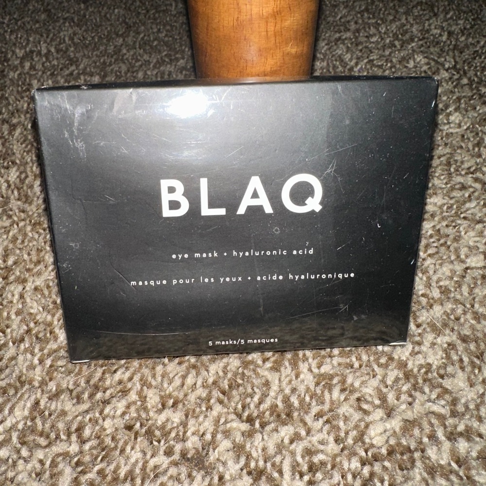 NIB New BLAQ Eye Mask + Hyaluronic Acid De-Puff Detox Skincare 5 Masks